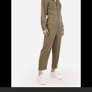Express Green Utility Jumpsuit